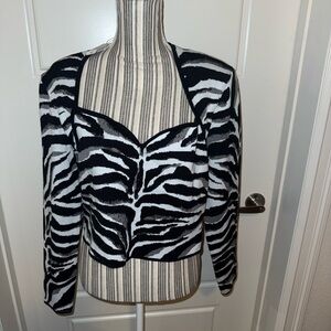 NWT Express Black and White Patterned Sweater
